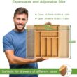 Pipishell Bamboo Expandable Drawer Organizer for Utensils Holder, Adjustable Cutlery Tray
