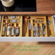 Pipishell Bamboo Expandable Drawer Organizer for Utensils Holder, Adjustable Cutlery Tray