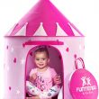 FoxPrint Princess Castle Play Tent With Glow In The Dark Stars, Conveniently Folds In To A Carrying Case, Your Kids Will Enjoy This Foldable Pop Up Pink Play Tent/House Toy For Indoor and Outdoor Use