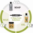 CLARK'S Bamboo Board Oil & Wax (2 Bottle Set)
