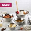 FineDine Stainless Steel Mixing Bowls (Set of 5) Stainless Steel Mixing Bowl Set