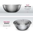 FineDine Stainless Steel Mixing Bowls (Set of 5) Stainless Steel Mixing Bowl Set