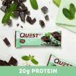 Quest Nutrition Mint Chocolate Chunk Protein Bar, Keto Friendly, 12 Count