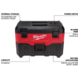 Milwaukee 0880-20 M18 18-Volt 2 Gal. Lithium-Ion Cordless Wet/Dry Vacuum (Tool-Only)