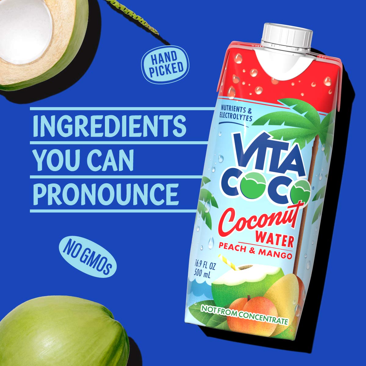 Vita Coco Coconut Water, Peach & Mango - Naturally Hydrating Electrolyte Drink Vita Coco Coconut Water, Peach & Mango - Naturally Hydrating Electrolyte Drink - Image 2