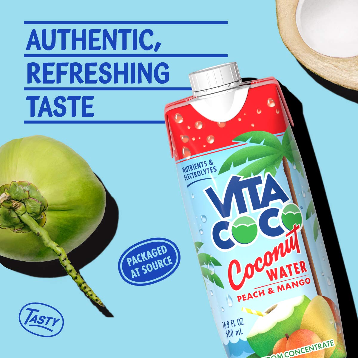 Vita Coco Coconut Water, Peach & Mango - Naturally Hydrating Electrolyte Drink Vita Coco Coconut Water, Peach & Mango - Naturally Hydrating Electrolyte Drink - Image 3