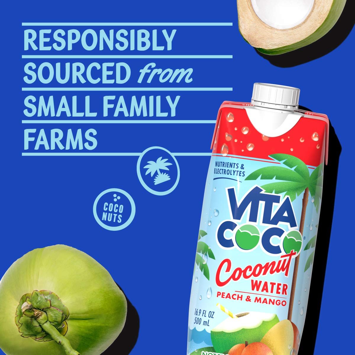 Vita Coco Coconut Water, Peach & Mango - Naturally Hydrating Electrolyte Drink Vita Coco Coconut Water, Peach & Mango - Naturally Hydrating Electrolyte Drink - Image 4