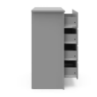 Storkcraft 4-Drawer Crescent Pebble Gray Dresser