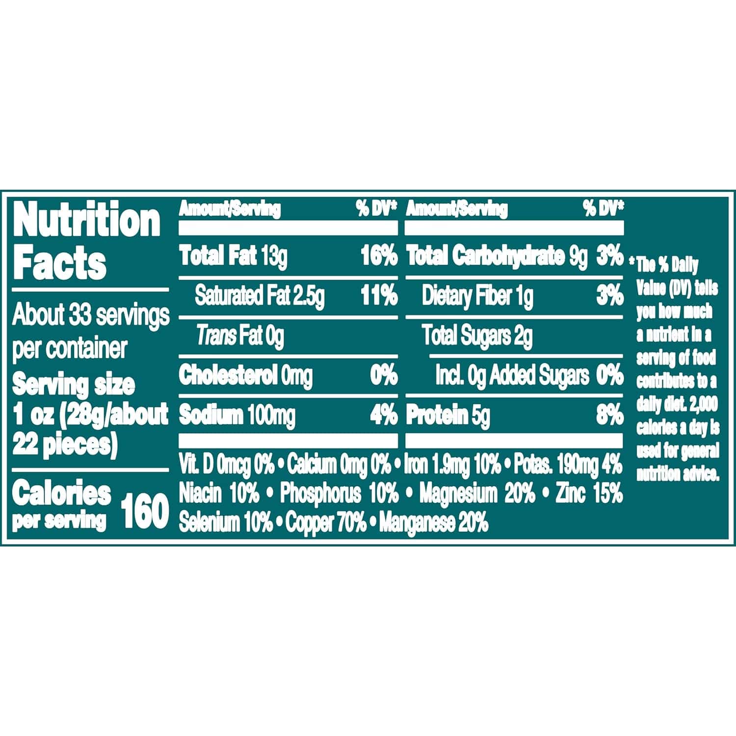 PLANTERS Fancy Whole Cashews with Sea Salt, 33 oz PLANTERS Fancy Whole Cashews with Sea Salt, 33 oz - Image 3