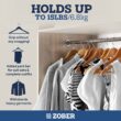 ZOBER High-Grade Wooden Suit Hangers (20 Pack), Brown