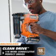 RIDGID R09891B 18V Brushless Cordless 18-Gauge 2-1/8 in. Brad Nailer (Tool Only) with CLEAN DRIVE Technology