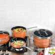 Gotham Steel StackMaster 21- Piece Aluminum Cast Textured Ceramic Nonstick Cookware