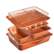 Gotham Steel StackMaster 21- Piece Aluminum Cast Textured Ceramic Nonstick Cookware