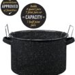 Granite Ware Enamel on Steel 11.5-Quart with lid & Jar Rack, Speckled Black