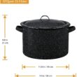 Granite Ware Enamel on Steel 11.5-Quart with lid & Jar Rack, Speckled Black