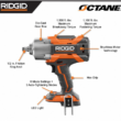 RIDGID R86211KN 18-Volts Brushless Cordless 1/2 in. High Torque 6-Mode Impact Wrench Kit with 4.0 Ah Battery and Charger