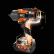 RIDGID R86211KN 18-Volts Brushless Cordless 1/2 in. High Torque 6-Mode Impact Wrench Kit with 4.0 Ah Battery and Charger