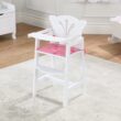 KidKraft Lil' Doll High Chair, White, Gift for Ages 3+