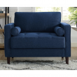 Lifestyle Solutions Lillith Mid Century Modern Chair in Navy Blue