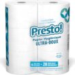 Presto! 308-Sheet Mega Roll Toilet Paper, Ultra-Soft, 6 Count (Pack of 4)