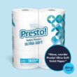 Presto! 308-Sheet Mega Roll Toilet Paper, Ultra-Soft, 6 Count (Pack of 4)