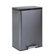 Rubbermaid 12 Gal. Charcoal Stainless Steel Metal Step-On Trash Can