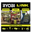 RYOBI STM201 LINK Rolling Tool Box with STM102 LINK Medium Tool Box and STM101 LINK Standard Tool Box