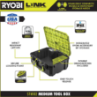 RYOBI STM201 LINK Rolling Tool Box with STM102 LINK Medium Tool Box and STM101 LINK Standard Tool Box