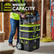 RYOBI STM201 LINK Rolling Tool Box with STM102 LINK Medium Tool Box and STM101 LINK Standard Tool Box