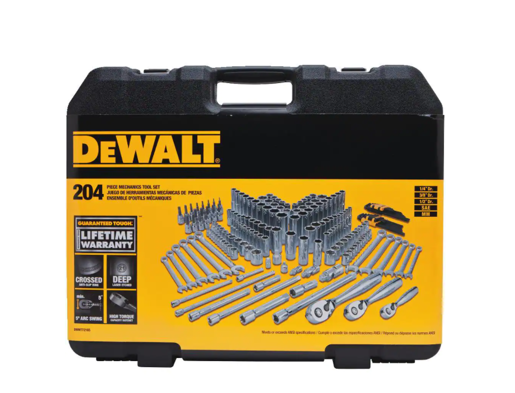 DEWALT DWMT72165 Mechanics Tool Set (204-Piece) DEWALT DWMT72165 Mechanics Tool Set (204-Piece) - Image 2