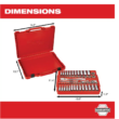 Milwaukee 48-22-9008 3/8 in. Drive SAE/Metric Ratchet and Socket Mechanics Tool Set (56-Piece)