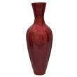 Uniquewise Modern Tall Bamboo Floor Vase, Glossy Red