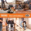 RIDGID WD1060 10 Gal. 6.0-Peak HP Stainless Steel Wet/Dry Shop Vacuum with Filter, Hose and Accessories