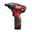 Milwaukee 2401-22 M12 12V Lithium-Ion Cordless 1/4 in. Hex Screwdriver Kit with Two 1.5Ah Batteries, Charger and Tool Bag