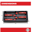Milwaukee 48-22-9515 Combination Metric Wrench Mechanics Tool Set & 48-22-9215 Hook and Pick Set (19-Piece)