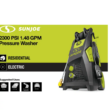 Sun Joe SPX3501 2300 Max PSI 1.48 GPM Brushless Induction Electric Pressure Washer with Hose Reel