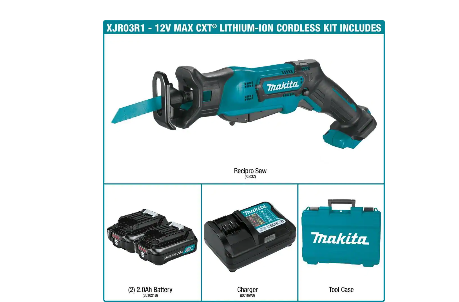 Makita RJ03R1 12-Volt MAX CXT Lithium-Ion Cordless Reciprocating Saw Kit Makita RJ03R1 12-Volt MAX CXT Lithium-Ion Cordless Reciprocating Saw Kit - Image 2