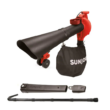 Sun Joe SBJ606E-GA-RED 250 MPH 440 CFM 14 Amp Electric Handheld Blower/Vacuum/Mulcher with Gutter Attachment, Red