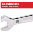 Milwaukee 48-22-9407 SAE and 48-22-9507 Metric Combination Wrench Mechanics Tool Set (14-Piece)