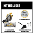 DEWALT Miter Saw DWS715 15 Amp Corded 12 in. Single Bevel Compound
