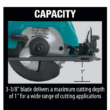 Makita SH02R1 12-Volt Max CXT Lithium-Ion Cordless 3-3/8 in. Circular Saw Kit, Case (2.0Ah)
