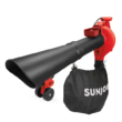 Sun Joe SBJ606E-GA-RED 250 MPH 440 CFM 14 Amp Electric Handheld Blower/Vacuum/Mulcher with Gutter Attachment, Red