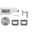 RYOBI Miter Saw PBT01B-PBP004 ONE+ 18V Cordless 7-1/4 in. Sliding Compound with HIGH PERFORMANCE Lithium-Ion 4.0 Ah Battery
