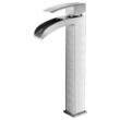 ANZZI LSAZ047-097B Accent Series Deco-Glass Vessel Sink in Blue Ice with Key Faucet in Brushed Nickel