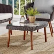 Athens 35 in. L All-Weather Wicker Outdoor Coffee Table with Glass Top