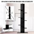 Costway HW57374BK 7-Tier Black Bookshelf Bookcase Plant Display Shelf Rack Storage Holder Wooden
