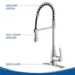 FLOW Motion Activated Single, Down Spring Neck Sprayer Kitchen Faucet FLOW Motion Activated Single, Down Spring Neck Sprayer Kitchen Faucet