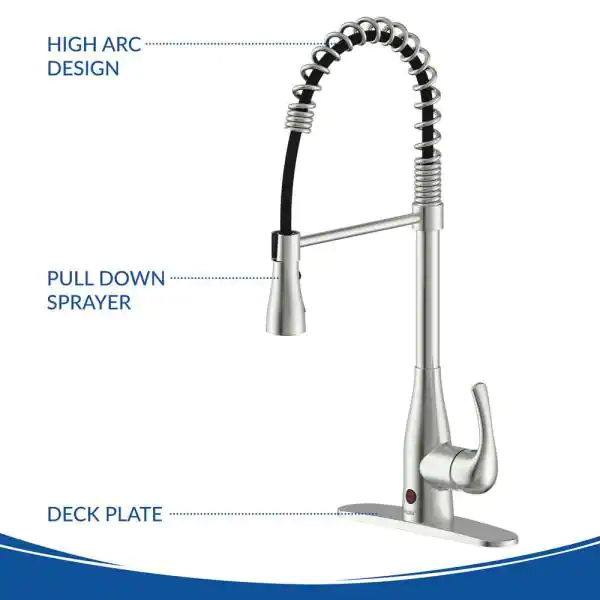 FLOW Motion Activated Single, Down Spring Neck Sprayer Kitchen Faucet FLOW Motion Activated Single, Down Spring Neck Sprayer Kitchen Faucet - Image 8