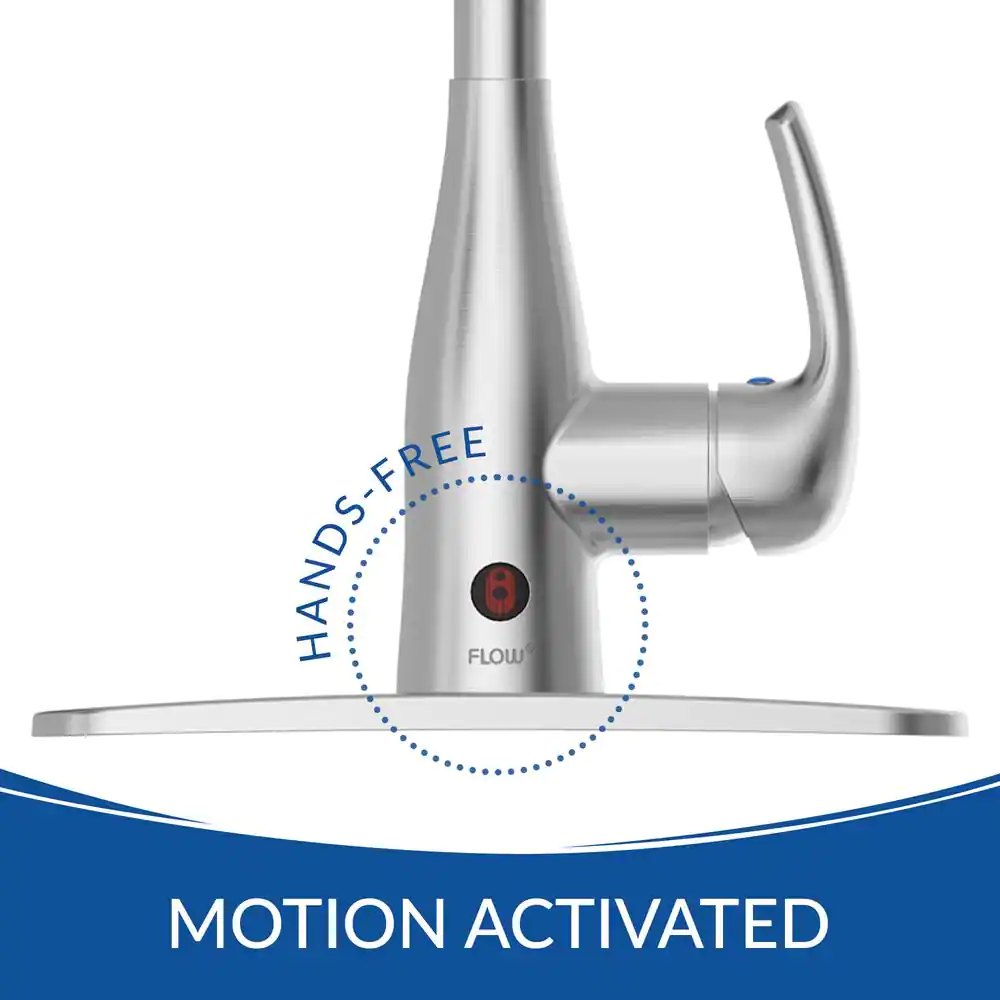 FLOW Motion Activated Single, Down Spring Neck Sprayer Kitchen Faucet FLOW Motion Activated Single, Down Spring Neck Sprayer Kitchen Faucet - Image 7