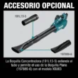 Makita XBU03SM1 116 MPH 459 CFM 18-Volt LXT Lithium-Ion Brushless Cordless Blower Kit with 191L13-5 Blower Nozzle and 197889-6 Flat End Nozzle
